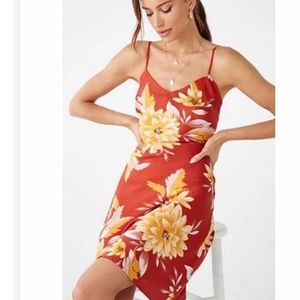 Floral silk dress